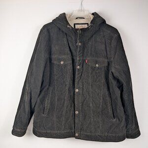 Levi's Sherpa Hooded Corduroy Trucker Jacket - XXL